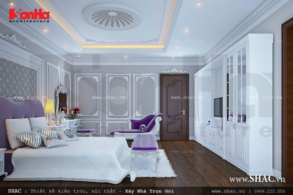 Phòng ngủ biệt thự phong cách Pháp