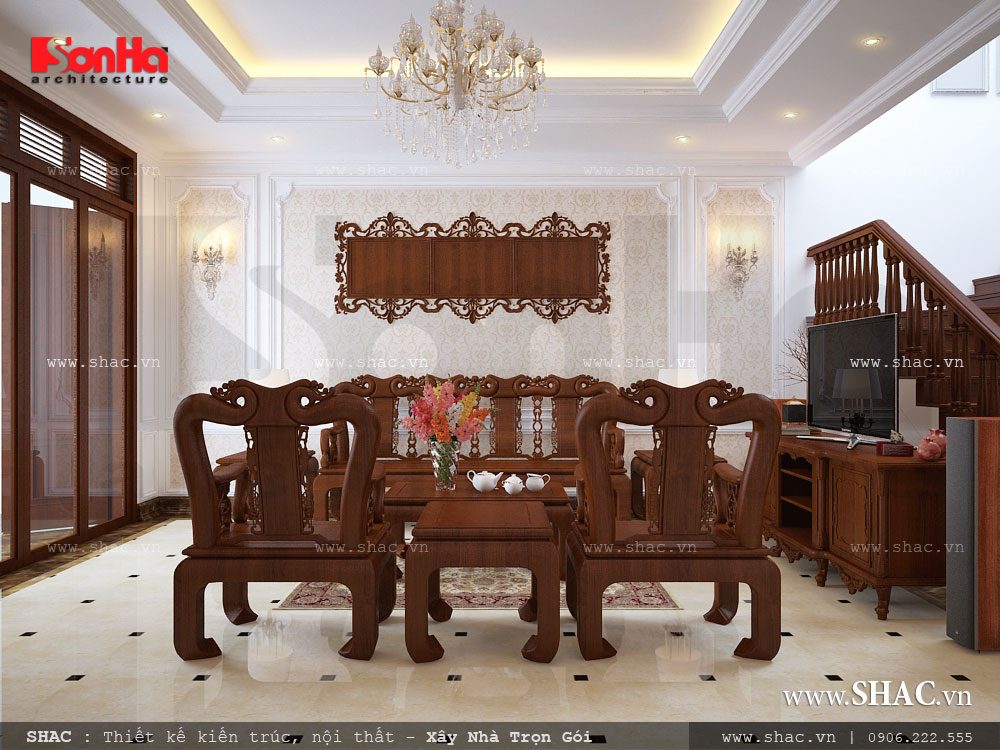 Mẫu bàn ghế gỗ đẹp cho phòng khách