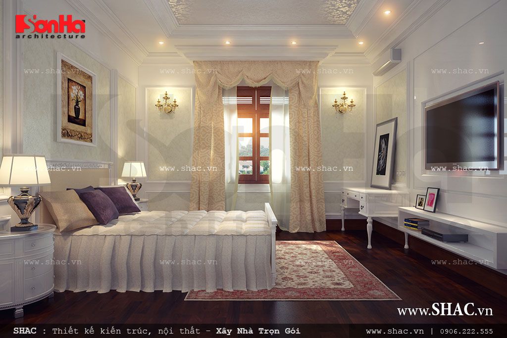 Mẫu phòng ngủ phong cách Pháp cổ điển