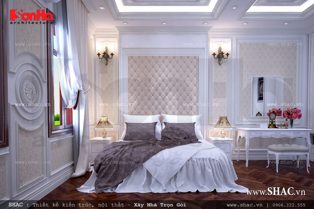 Thiết kế nội thất phòng ngủ phong cách Châu Âu