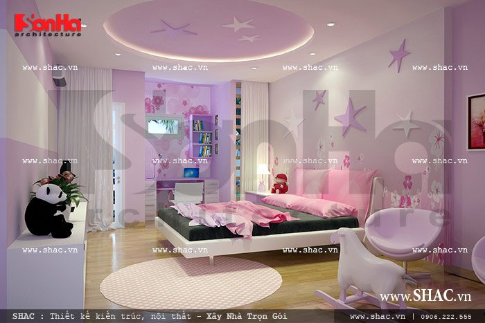 Thiết kế nội thất phòng ngủ cho con gái sh nod 0113