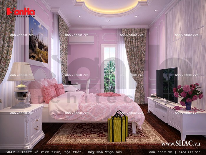 Phòng con gái màu hồng sh btp 0058