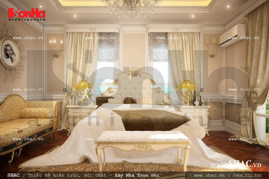 Phòng ngủ kiểu pháp lãng mạn sh btp 0065
