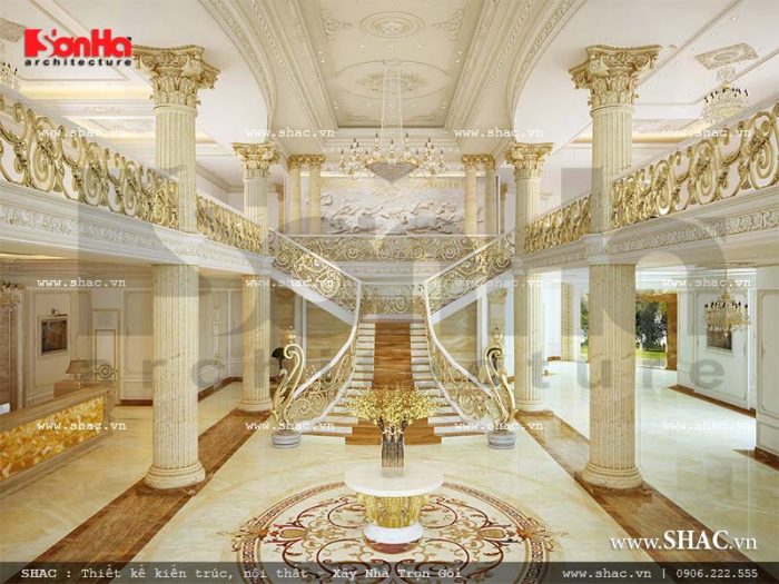 Thiết kế nội thất sảnh lễ tân khách sạn 5 sao tại Phú Quốc sh ks 0023