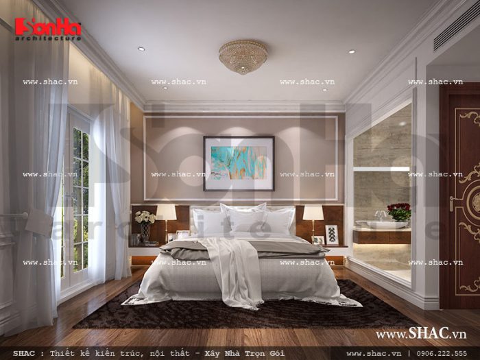 Thiết kế nội thất phòng ngủ 1 giường khách sạn 5 sao tại Phú Quốc sh ks 0023