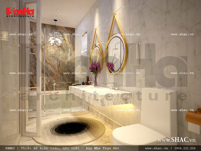 Thiết kế nội thất phòng tắm bungalow khách sạn 5 sao tại Phú Quốc sh ks 0023