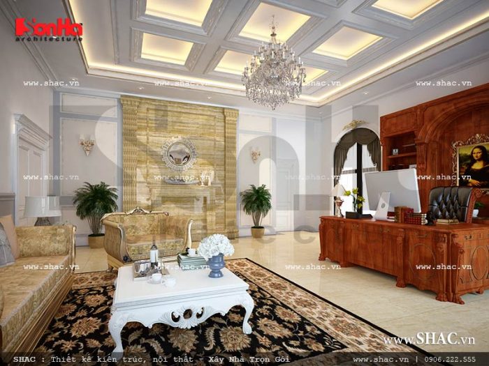 Thiết kế nội thất phòng giám đốc khách sạn 5 sao tại Phú QUốc sh ks 0023