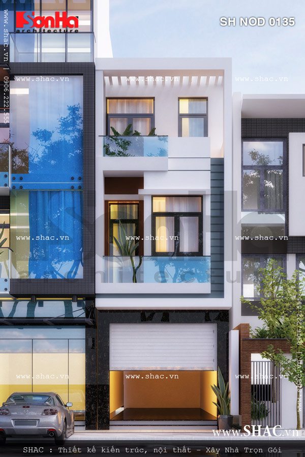 Sự giản dị nhưng sang trọng trong thiết kế của mẫu nhà phố 3 tầng hiện đại nổi bật