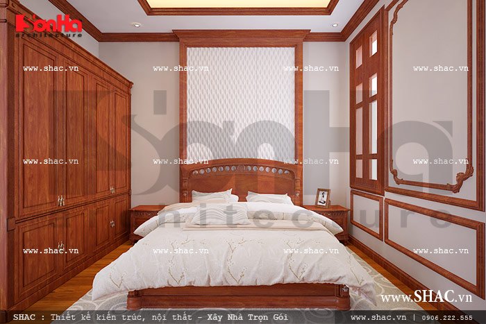 Phòng ngủ đơn giản của biệt thự sh btld 0022