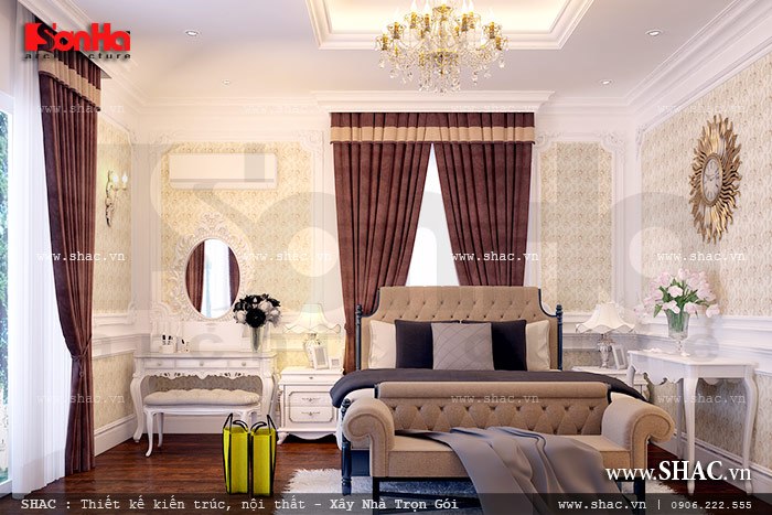 Phòng ngủ phong cách cổ điển đẹp a kiên vincom hp