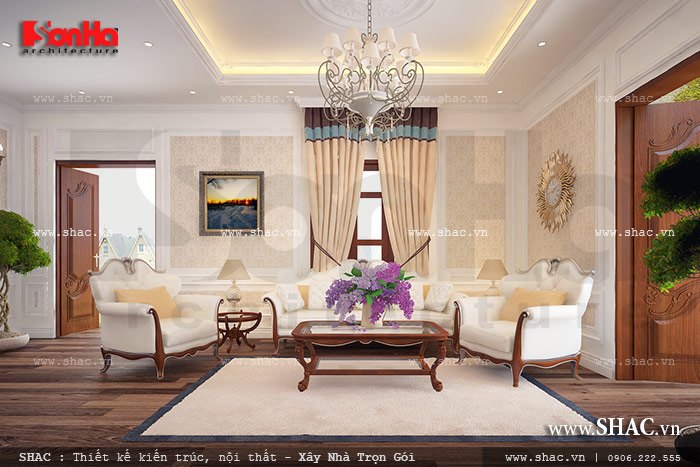 Bộ sofa phòng khách kiểu pháp đẹp sh btp 0082