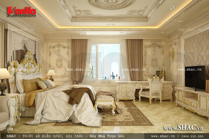 Phòng ngủ lãng mạn phong cách pháp đẹp sh btp 0081