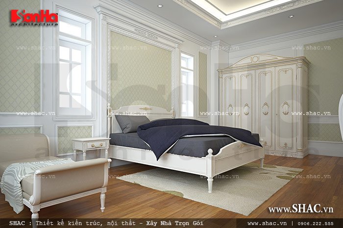Phòng ngủ kiểu pháp nhẹ nhàng Phòng ngủ với vẻ đẹp thanh thoát sh btp 0085