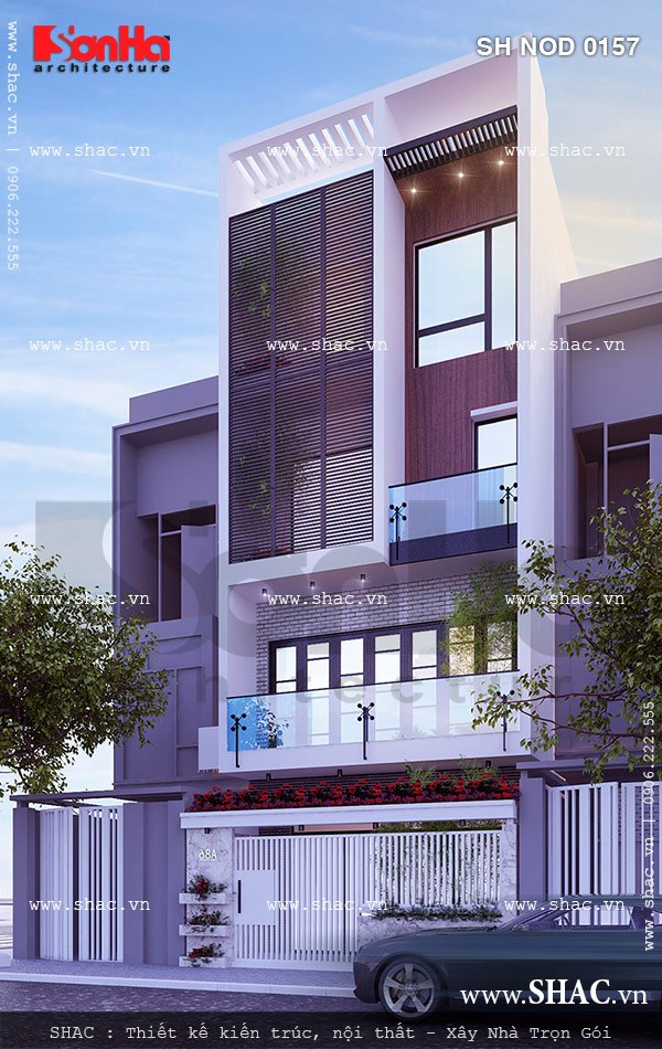 Thiết kế nhà phố hiện đại đẹp tại Hải Phòng sh nod 0157
