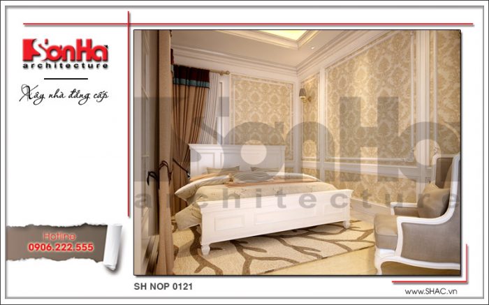 Thiết kế nội thất phòng ngủ phụ nhà phố kiến trúc Pháp sh nop 0121