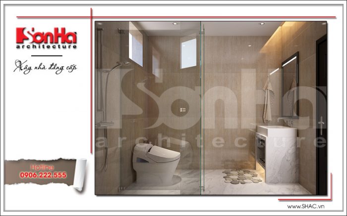 Thiết kế nội thất nhà tắm phong cách hiện đại đẹp sh btd 0048