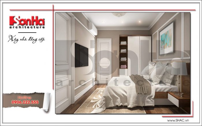 Thiết kế nội thất phòng ngủ hiện đại 3 sang trọng sh nop 0122