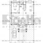 Bản vẽ mặt bằng biệt thự tầng 1 sh btld 0002