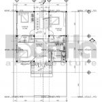 Bản vẽ mặt bằng biệt thự tầng 2 sh btld 0002