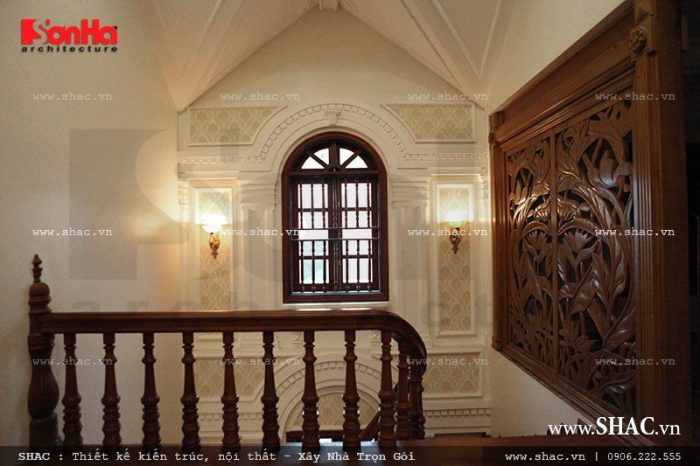 Biệt thự 4 tầng mái ngói kiến trúc Pháp cổ điển - BTP 0013 11