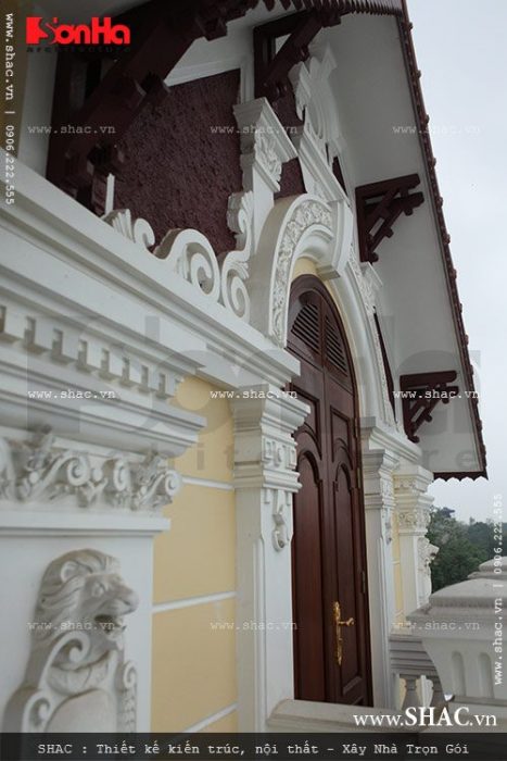 Biệt thự 4 tầng mái ngói kiến trúc Pháp cổ điển - BTP 0013 4