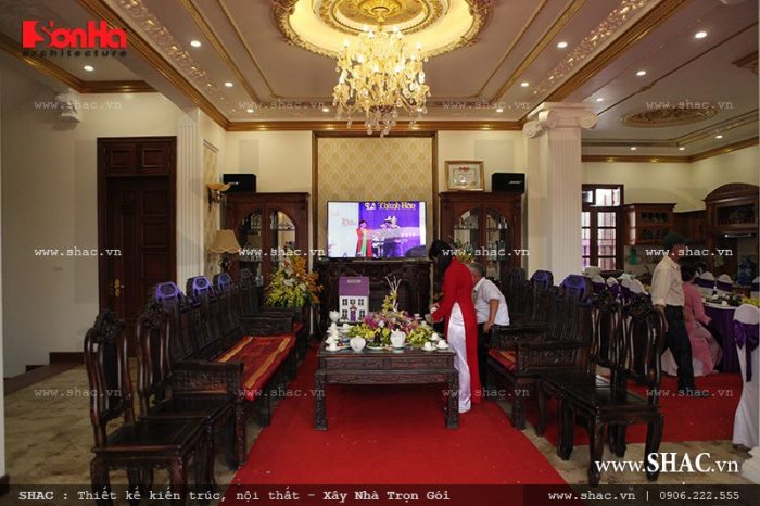 Biệt thự 4 tầng mái ngói kiến trúc Pháp cổ điển - BTP 0013 6