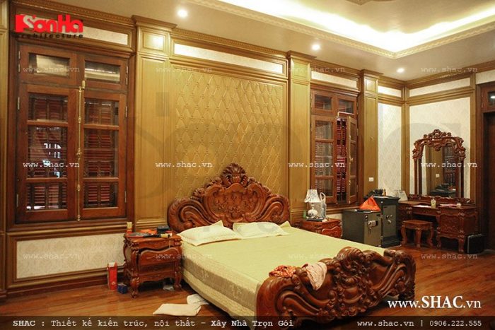 Biệt thự 4 tầng mái ngói kiến trúc Pháp cổ điển - BTP 0013 8