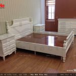 thi công giường ngủ