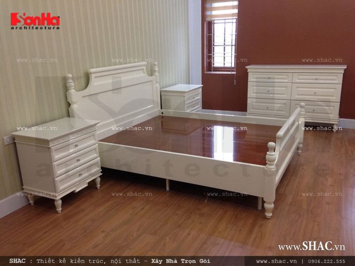 thi công giường ngủ