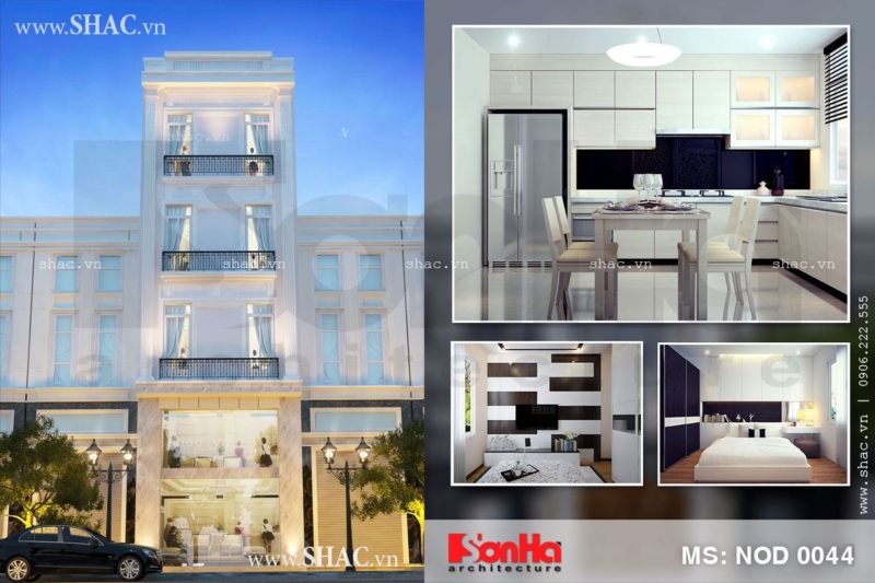 nhà ống hiện đại 4 tầng kết hợp kinh doanh