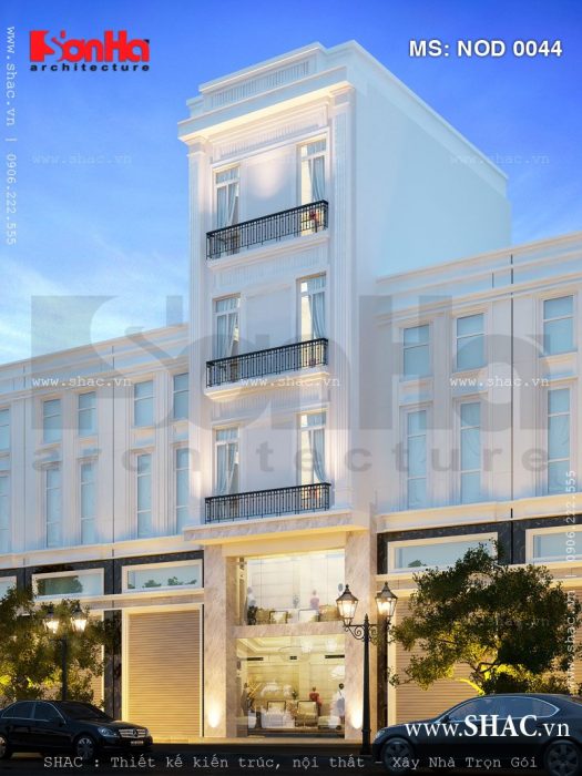 Mẫu nhà ống 4 tầng kiến trúc hiện đại