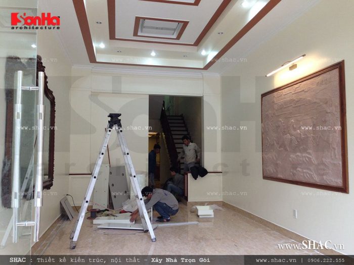 Thi công tầng 1 nhà ống trọn gói