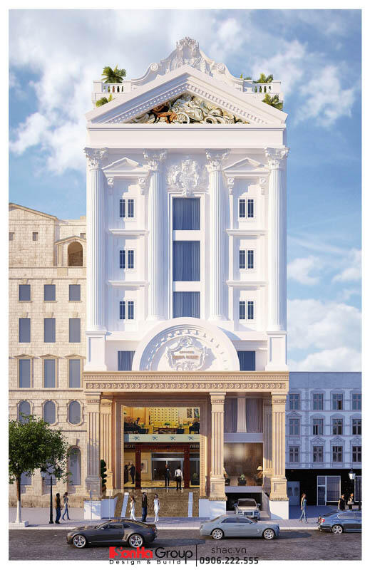 Thiết kế khách sạn kiểu kiến trúc Pháp đẹp Thiết kế khách sạn 7 tầng tiêu chuẩn 2 sao – KS 0006 55