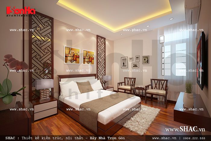 Thiết kế khách sạn 6 tầng tiêu chuẩn 3 sao – KS 0011 2 Phòng ngủ 1 điển hình