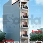 Mẫu Nhà ống kiểu Pháp đẹp 5 tầng