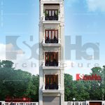 Phối cảnh nhà phoos5 tầng kiểu pháp đẹp bán biệt thự