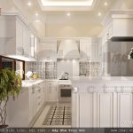 Phòng ăn biệt thự pháp, nội thất phòng ăn cổ điển, nội thất phòng bếp cổ điển, phòng bếp đẹp