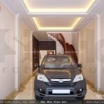 Gara để xe nhà ống, gara xe tô tô tại nhà