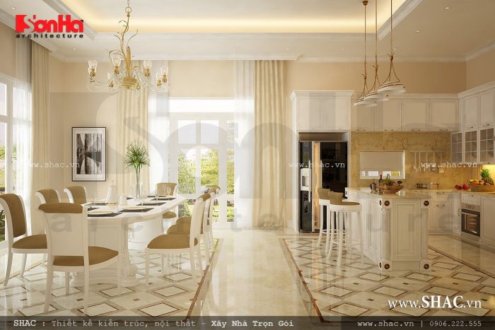 Nội thất phòng ăn đẹp, phòng ăn sang trọng