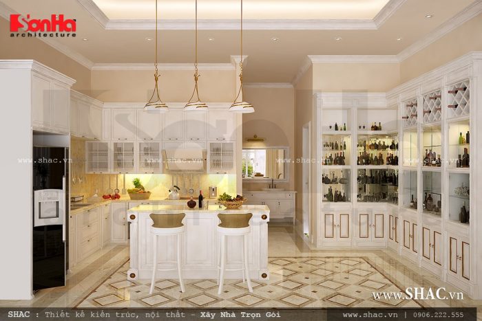 Nội thất phòng bếp kiểu Pháp đẹp