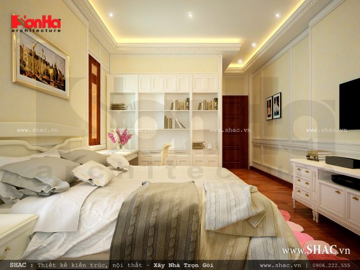 Phòng ngủ kiểu Pháp với sắc thái tươi trẻ