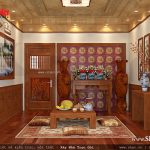 Nội thất phòng thờ đẹp của nhà ống cổ điển