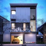 Mẫu nhà ống hiện đại 3 tầng đẹp, nhà ống hiện đại