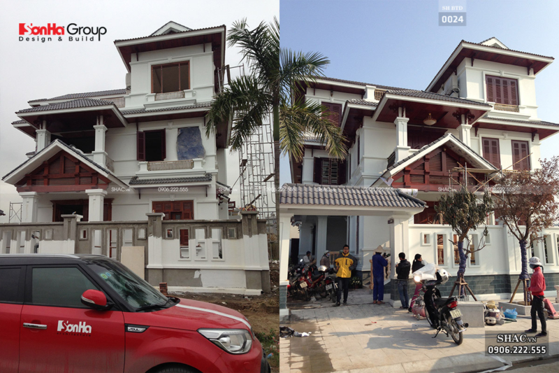 Biệt thự 3 tầng thiết kế theo kiểu hiện đại, diện tích gần 400m2 1