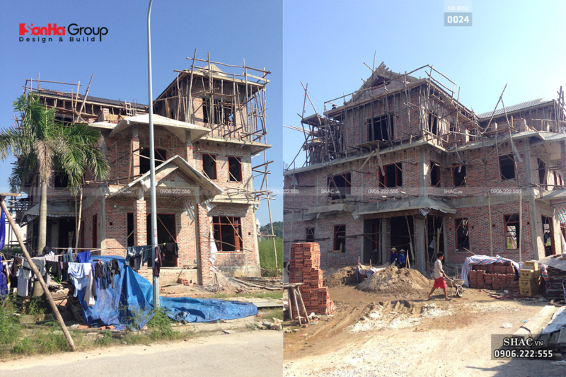 Biệt thự 3 tầng thiết kế theo kiểu hiện đại, diện tích gần 400m2 2