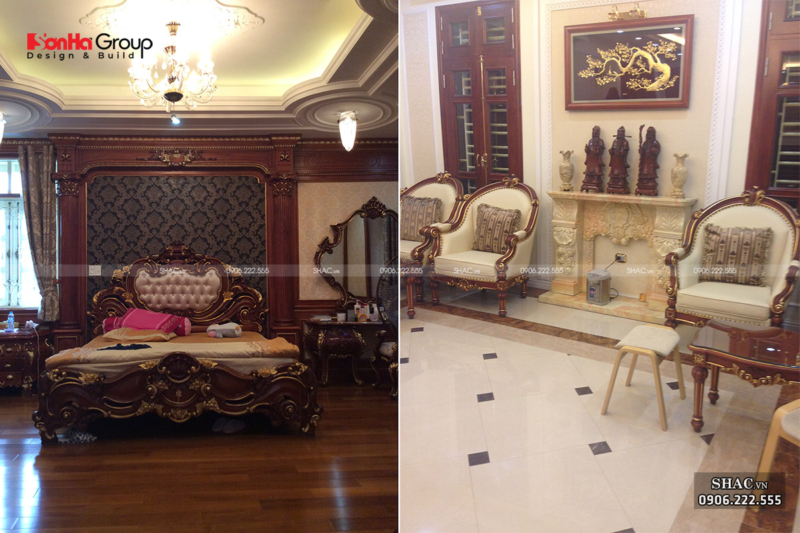 Biệt thự 3 tầng thiết kế theo kiểu hiện đại, diện tích gần 400m2 3