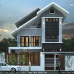 Thiết kế Biệt thự hiện đại 3 tầng rưỡi