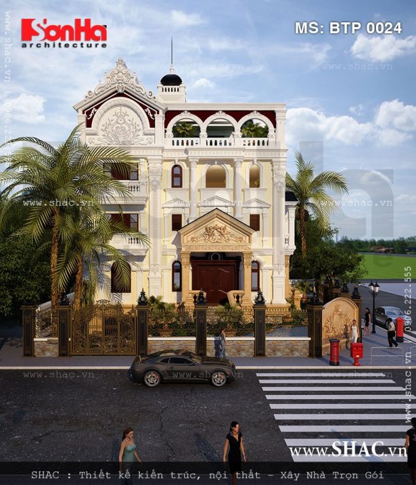 Kiến trúc biệt thự Pháp 5 tầng tại Hà Nội - BTP 0024 1