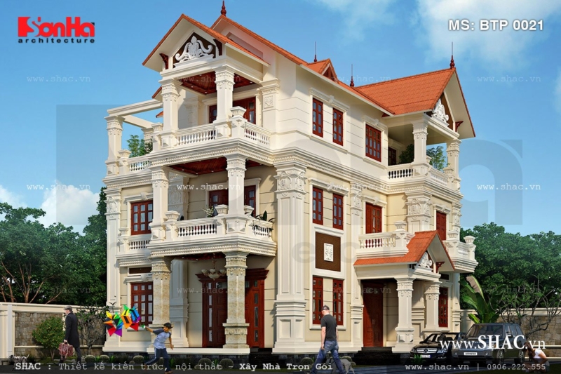 Biệt thự Pháp đẹp 3 tầng