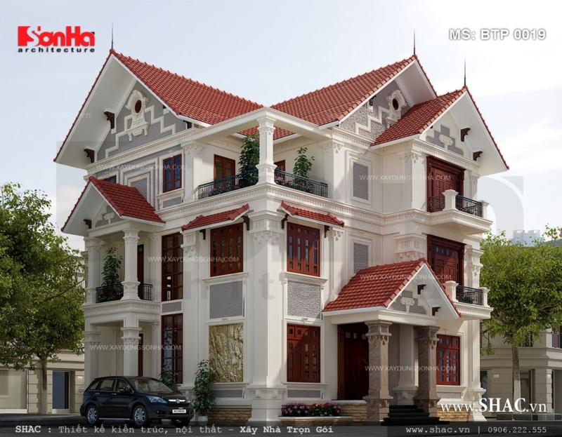 Mẫu biệt thự hiện đại 3 tầng